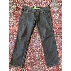 D&G Power Black Button Fly Straight Leg Jeans Size 35”
